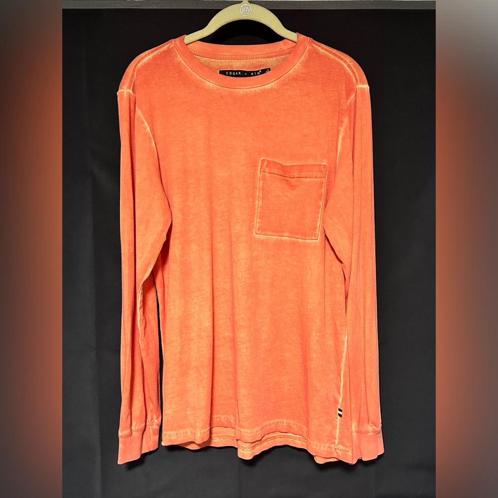 Edgar + Ash Men's Orange w/Pocket T-Shirt Size Small